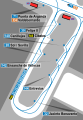 Mapa zonal de la estación de metro de Pavones con los recorridos de las líneas de autobuses, entre las que aparece el 20.