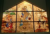 Stained Glass image of Our Lady of Salvation at the Joroan Church