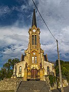 Façade ouest de l'église Saint-Martin de Guincourt.