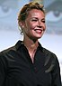 Connie Nielsen speaking at the 2016 San Diego Comic-Con International in San Diego, California.