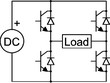 H-bridge inverter circuit with transistor switches and antiparallel diodes H-bridge inverter cjc.png