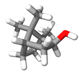 Stäbchenmodell von (S)-Isoborneol