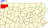 State map highlighting Crawford County