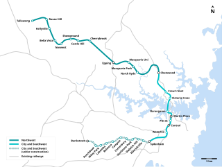 <span class="mw-page-title-main">Sydney Metro City & Southwest</span> Rapid transit project in Sydney, New South Wales, Australia