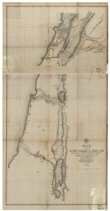 A detailed map of Palestine from the 19th century