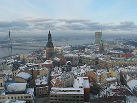 Riga old town skyline