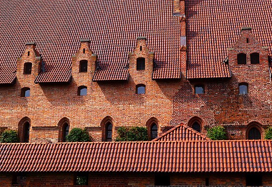 Roofs of the castle in Malbork