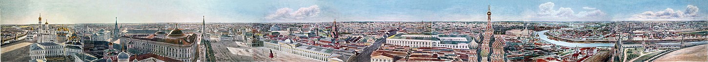 Moszkvai panoráma a Szpasszkaja toronyból, 1819–1823-ban