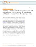 Thumbnail for File:Axfors et al. - 2021 - Mortality outcomes with hydroxychloroquine and chlroquine in COVID-19 from an international collaborative meta-analysis of randomized trials.pdf