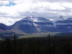 Kings Peak is the highest peak of the Uinta Range and the Western Rocky Mountains and is the highest point of the State of Utah.