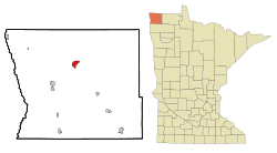 Location of Lancaster, Minnesota