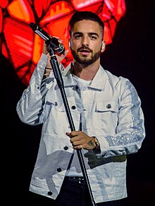 Maluma performing in São Paulo, during his first world tour in November 2017