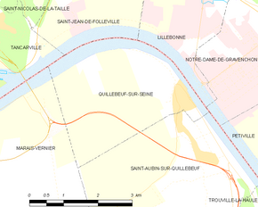 Poziția localității Quillebeuf-sur-Seine