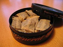 Snus, a tobacco product marketed by Swedish Match Snus.jpg