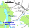 Ankershagen, Mühlensee und Havelquelle