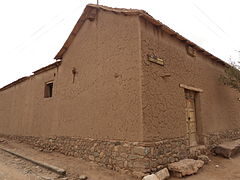 Casa de adobe en Argentina.