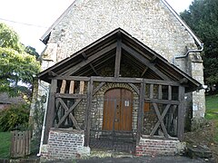 Le porche de l'église.