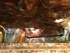 Rock salt makes for some beautiful texture on the walls and ceiling.