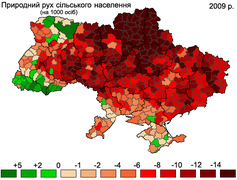 Сільське населення, 2009 рік