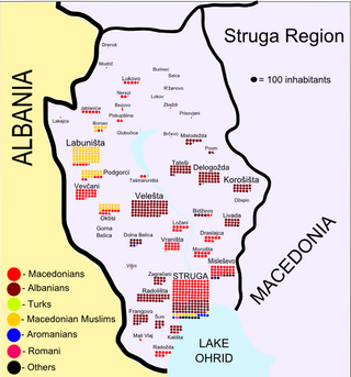 <span class="mw-page-title-main">Malesia, North Macedonia</span> Region in Upper Struga Municipality, North Macedonia