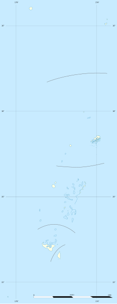 Mapa konturowa Tonga, na dole znajduje się punkt z opisem „Nukuʻalofa”