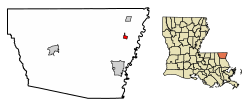 Location of Varnado in Washington Parish, Louisiana.