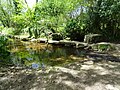 Le gué (aménagé en lavoir) situé sur un ruisseau à l'est du hameau de Scuër.