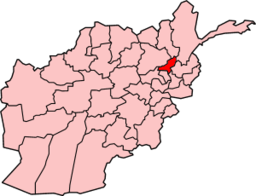 Map of Afghanistan with Panjshir highlighted