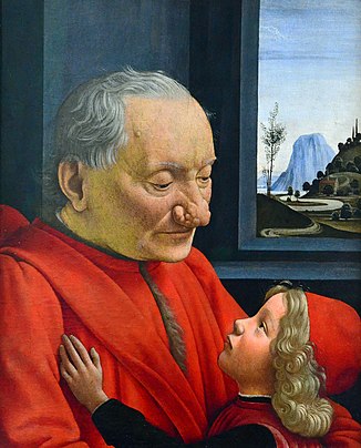 An Old Man and his Grandson, Ghirlandaio, 1490.