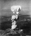 Image 25The mushroom cloud of the detonation of Little Boy, the first nuclear attack in history, on 6 August 1945 over Hiroshima, igniting the nuclear age with the international security dominating thread of mutual assured destruction in the latter half of the 20th century. (from 20th century)