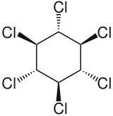 Structuurformule van β-lindaan