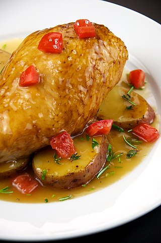 <span class="mw-page-title-main">Chicken Vesuvio</span> Italian-American dish popular in Chicago