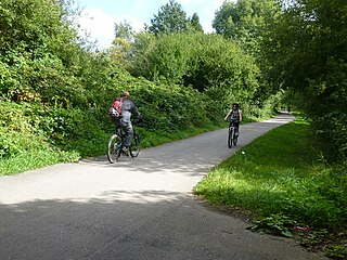 Fallowfield Loop Off-road cycle path, pedestrian and horse riding route in the south of Manchester, England