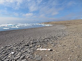 Fury Beach - still littered with wooden & metal material.