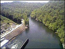 Picture from atop the Hiwassee dam in North Carolina. Hiwasseedam.jpg