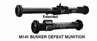 <span class="mw-page-title-main">M141 Bunker Defeat Munition</span> Disposable shoulder-fired rocket launcher