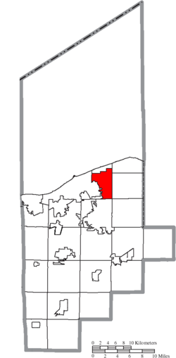 Location of Sheffield in Lorain County