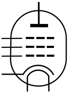 Pentode electronic device having five active electrodes; the term most commonly applies to a three-grid amplifying vacuum tube