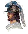 Illyrian pot helmet with plume