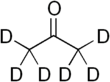 Skeletal formula of deuterated acetone