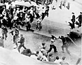 Image 28Striking teamsters armed with pipes battle police in the streets during the Minneapolis Teamsters Strike of 1934.