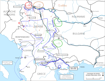 carte en couleurs des Balkans