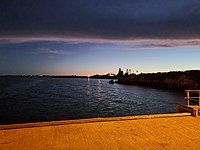 Edithburgh coastline at sunset