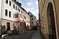 Straßen der Historischen Altstadt mit Bürgersteigen und Granitpflasterungen