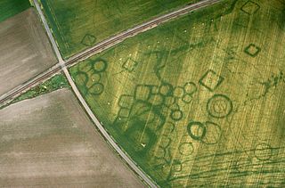 <span class="mw-page-title-main">Cropmark</span> Means through which sub-surface features can be visible from the air