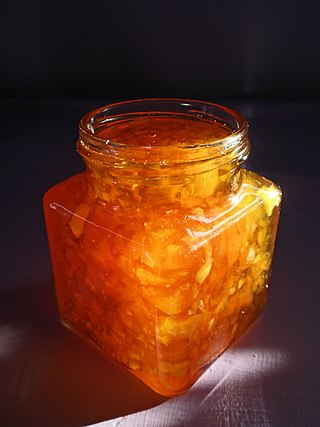 <span class="mw-page-title-main">Marmalade</span> Preserve made from the juice and peel of citrus fruits