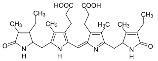 <span class="mw-page-title-main">Urobilin</span> Yellow pigment in urine