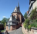 * Nomination St. John the Evangelist church in Marburg --Hydro 07:09, 10 May 2013 (UTC) * Decline Crop at the top is too tight, perspective correction needed, resolution is low, level of detail imho too low for that resolution. --Tuxyso 07:35, 10 May 2013 (UTC)