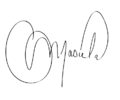 Masiela Lusha's signature