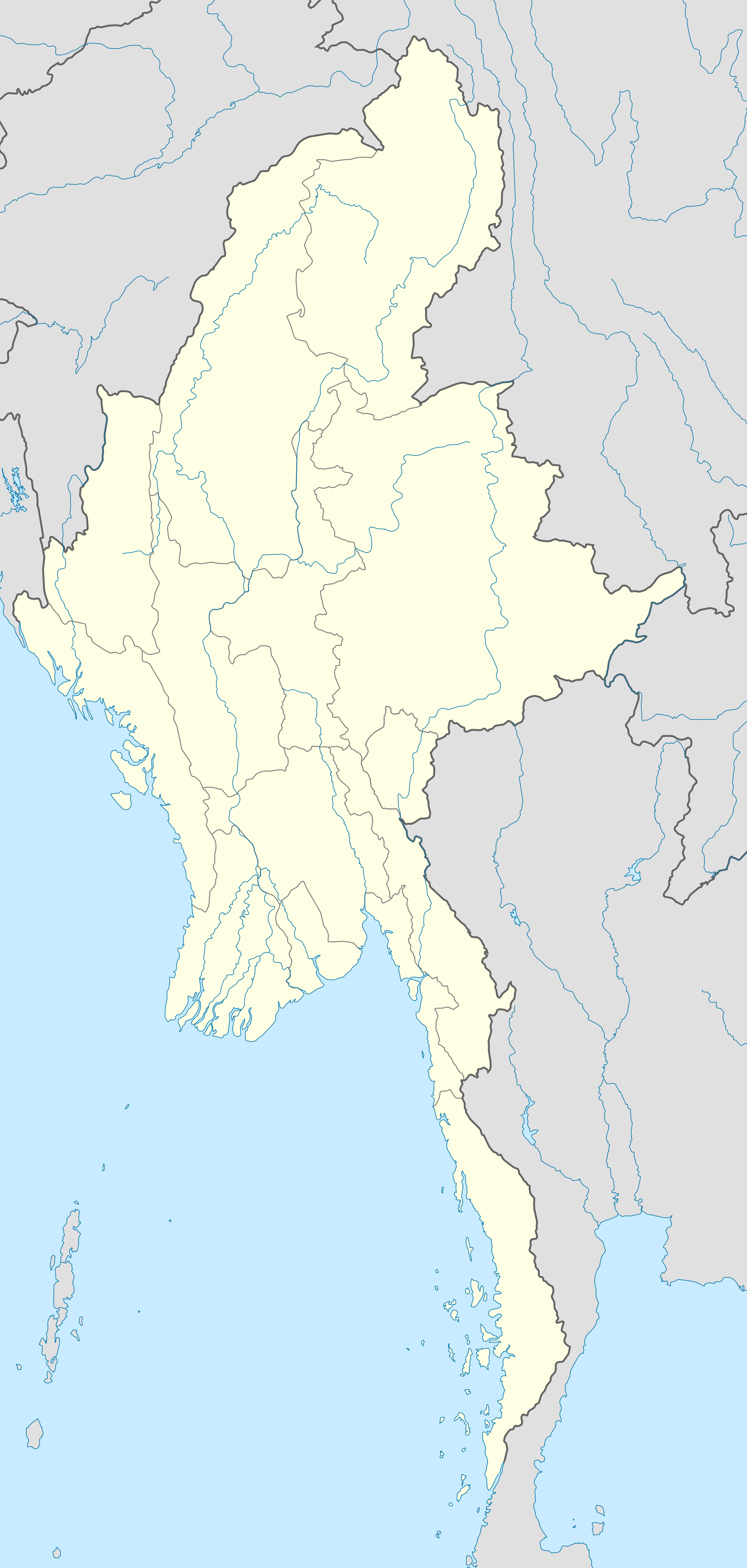 Myanmar Civil War detailed map is located in Myanmar